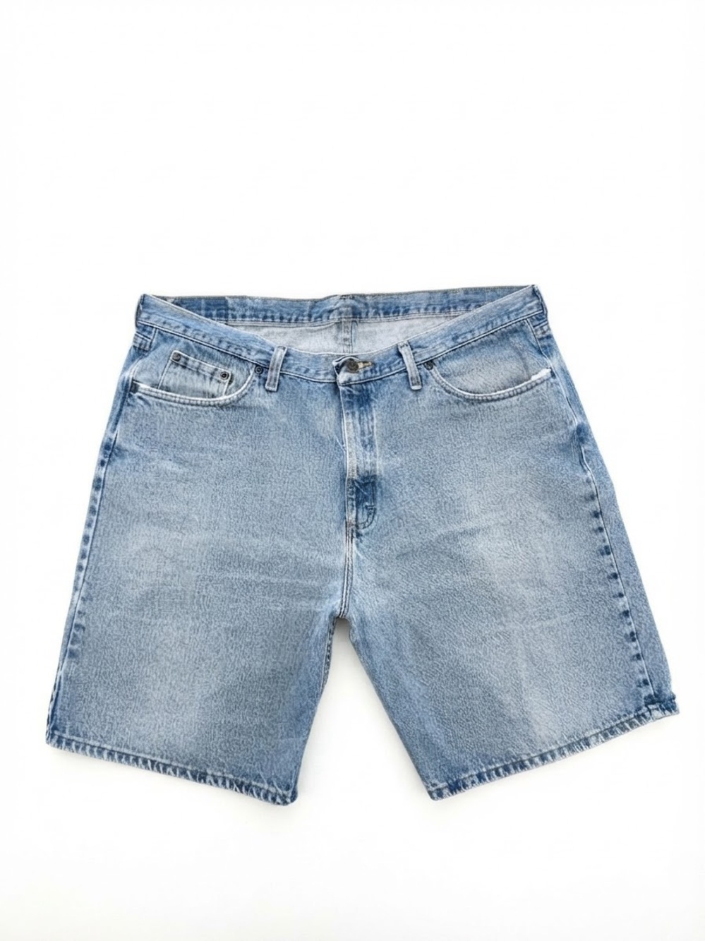 Wrangler Jean Premium Shorts Mens 40 Relaxed Blue Denim 9.5” Jorts Baggy Y2K Dad
